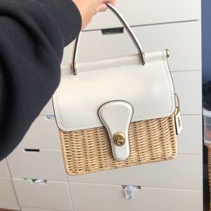 Coach wicker crossbody